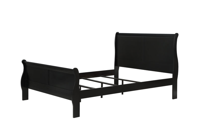 Louis Philip Black Sleigh Bedroom Set - Gate FurnitureBedroom Set