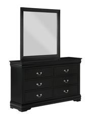  Louis Philip Black Sleigh Bedroom Set - Gate FurnitureBedroom Set