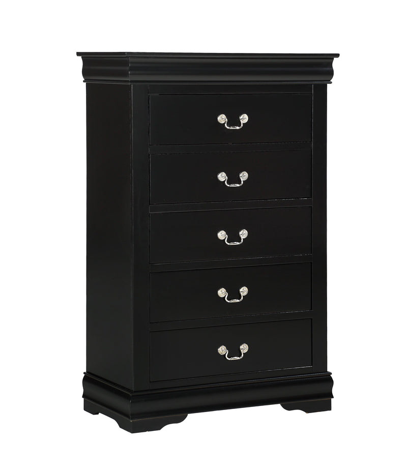 Louis Philip Black Sleigh Youth Bedroom Set - Gate FurnitureYouth Bedroom Set
