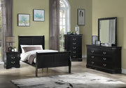 Louis Philip Black Sleigh Youth Bedroom Set - Gate FurnitureYouth Bedroom Set