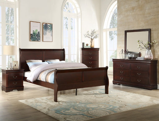Louis Philip Cherry Full Sleigh HB/FB - B3850-F-HBFB