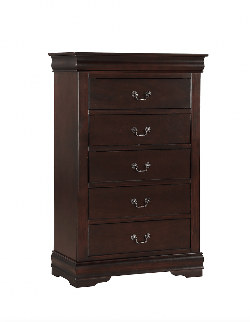  Louis Philip Cherry Sleigh Bedroom Set - Gate FurnitureBedroom Set