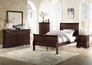  Louis Philip Cherry Youth Sleigh Bedroom Set - Gate FurnitureYouth Bedroom Set