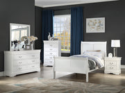Louis Philip White Full Sleigh Bed - Gate FurnitureFull Bed