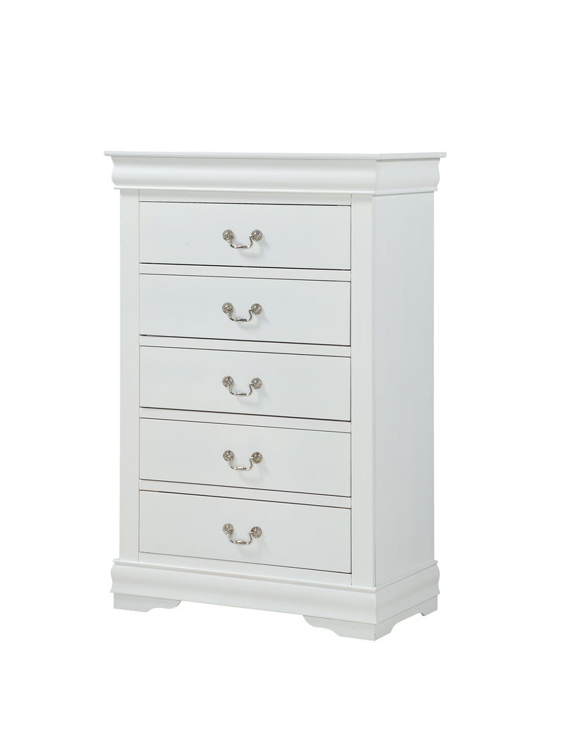 Louis Philip White Sleigh Bedroom Set - Gate FurnitureBedroom Set