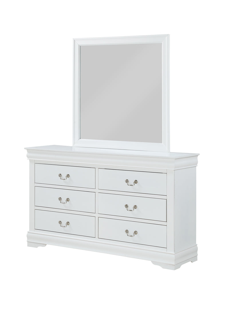 Louis Philip White Sleigh Bedroom Set - Gate FurnitureBedroom Set