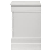 Louis Philippe 2-drawer Nightstand Bedside Table White - 202442