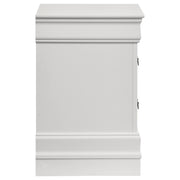 Louis Philippe 2-drawer Nightstand Bedside Table White - 202442