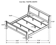 Louis Philippe 4-piece Eastern King Bedroom Set Cappuccino - 202411KE-S4