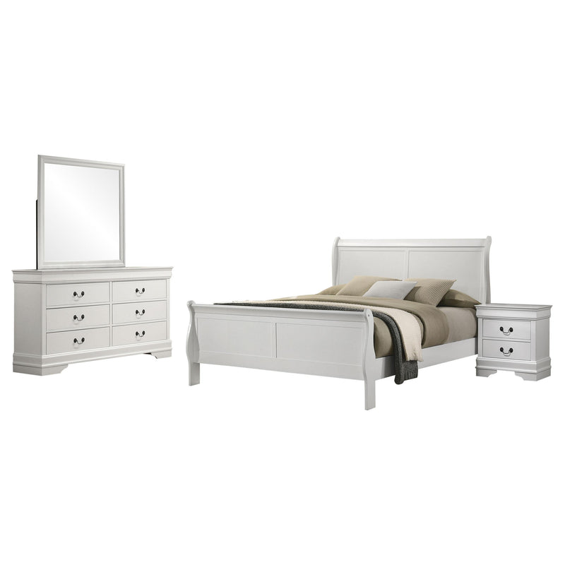 Louis Philippe 4-piece Eastern King Bedroom Set White - 202441KE-S4