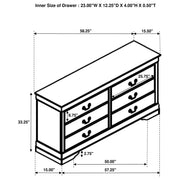 Louis Philippe 4-piece Full Bedroom Set White - 202441F-S4