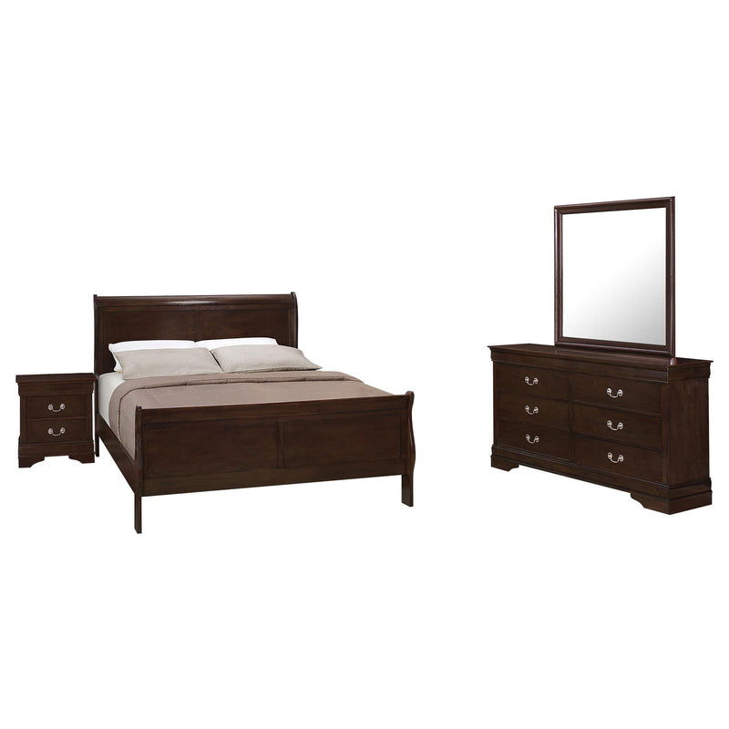 Louis Philippe 4-piece Queen Bedroom Set Cappuccino - 202411Q-S4