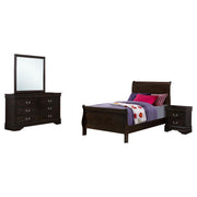Louis Philippe 4-piece Twin Bedroom Set Cappuccino - 202411T-S4