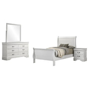 Louis Philippe 4-piece Twin Bedroom Set White - 202441T-S4