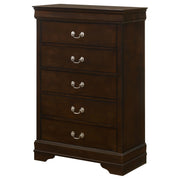 Louis Philippe 5-drawer Bedroom Chest Cappuccino - 202415