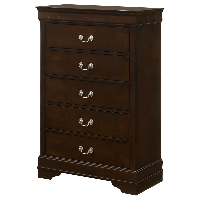 Louis Philippe 5-drawer Bedroom Chest Cappuccino - 202415