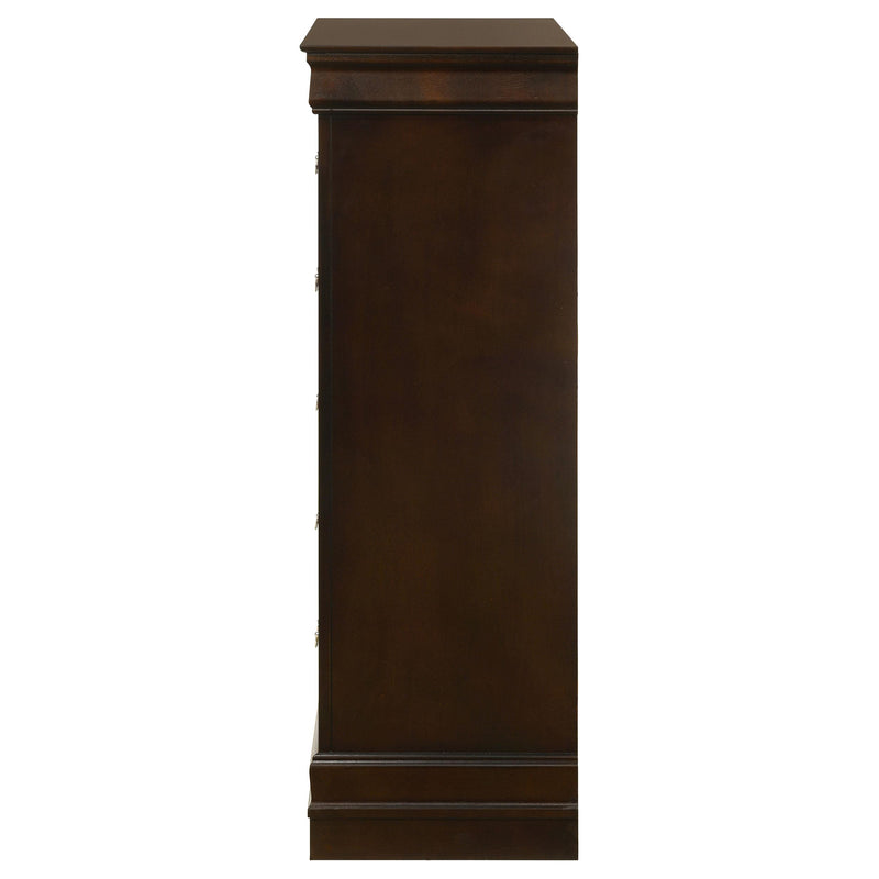 Louis Philippe 5-drawer Bedroom Chest Cappuccino - 202415