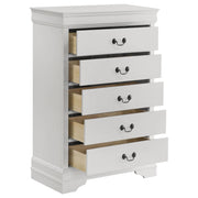 Louis Philippe 5-drawer Bedroom Chest White - 202445