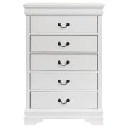 Louis Philippe 5-drawer Bedroom Chest White - 202445