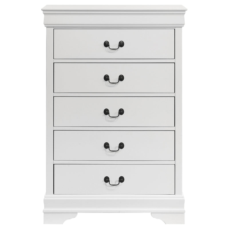 Louis Philippe 5-drawer Bedroom Chest White - 202445