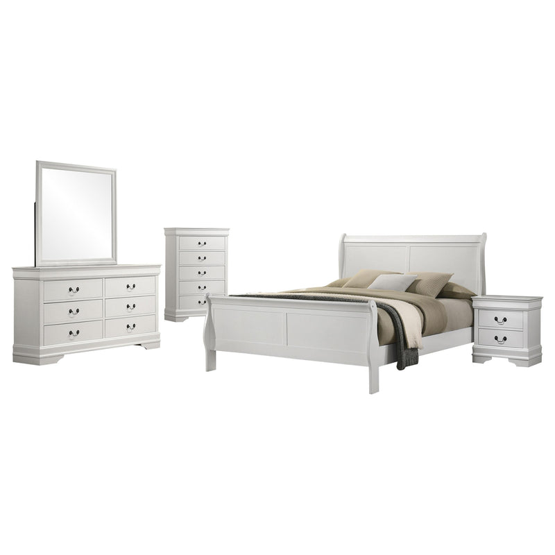 Louis Philippe 5-piece Queen Bedroom Set White - 202441Q-S5
