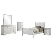 Louis Philippe 5-piece Twin Bedroom Set White - 202441T-S5