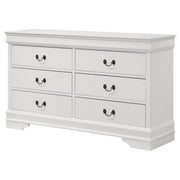 Louis Philippe 6-drawer Dresser White - 202443