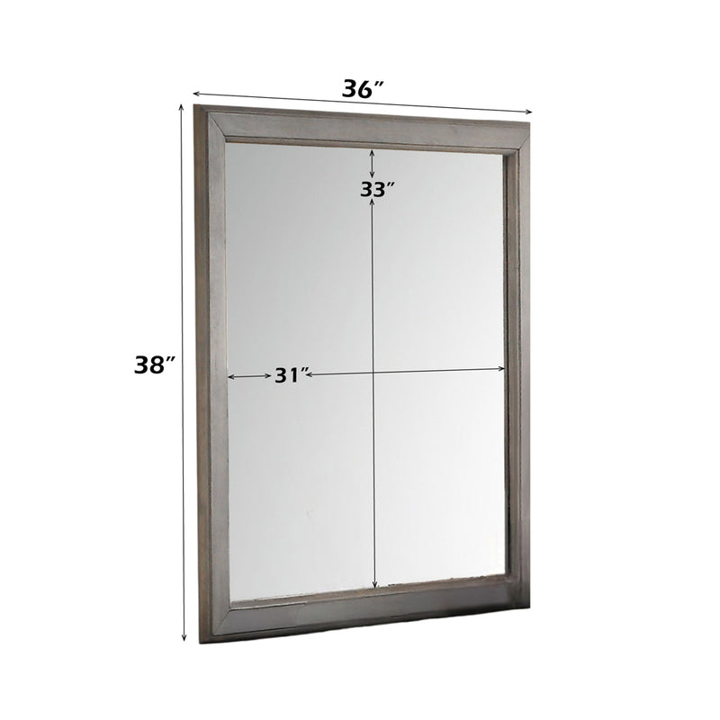 Louis Philippe III Gray Mirror - 25504