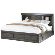 Louis Philippe III Queen Bed W/Storage - 24930Q