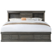 Louis Philippe III Queen Bed W/Storage - 24930Q