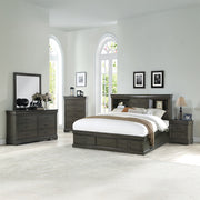 Louis Philippe III Queen Bed W/Storage - 24930Q