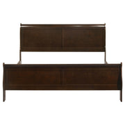 Louis Philippe Wood Eastern King Sleigh Bed Cappuccino - 202411KE