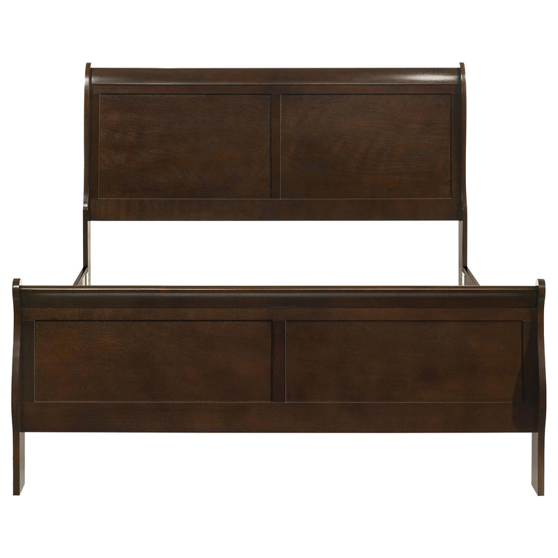 Louis Philippe Wood Queen Sleigh Bed Cappuccino - 202411Q