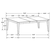 Louise 5-piece Rectangular Extension Leaf Dining Set Black - 101561-S5