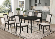 Louise Rectangular 78-inch Extension Leaf Dining Table Black - 101561