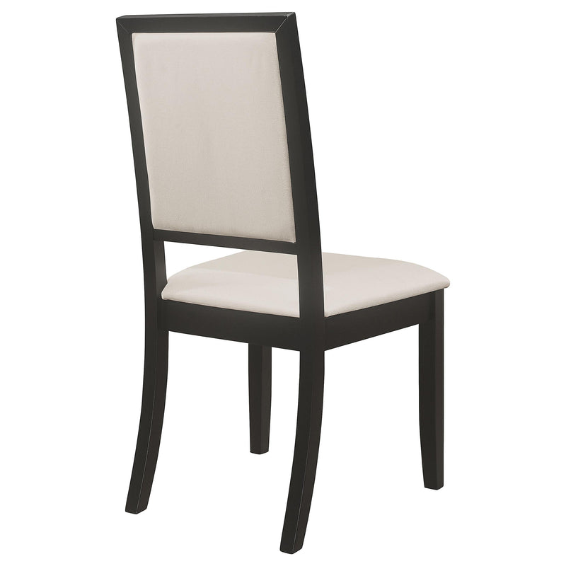 Louise Upholstered Wood Dining Side Chair Black (Set of 2) - 101562