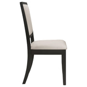 Louise Upholstered Wood Dining Side Chair Black (Set of 2) - 101562