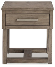 Loyaska Coffee Table with 2 End Tables in Grayish Brown/White - PKG018519