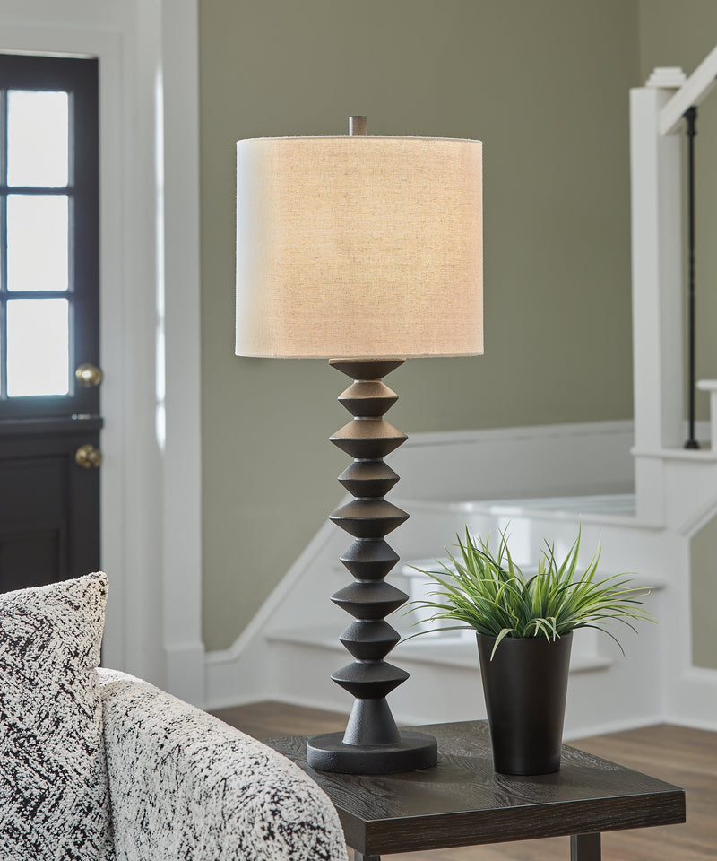 Luanndon 2-Piece Table Lamp Set in Black - PKG019350