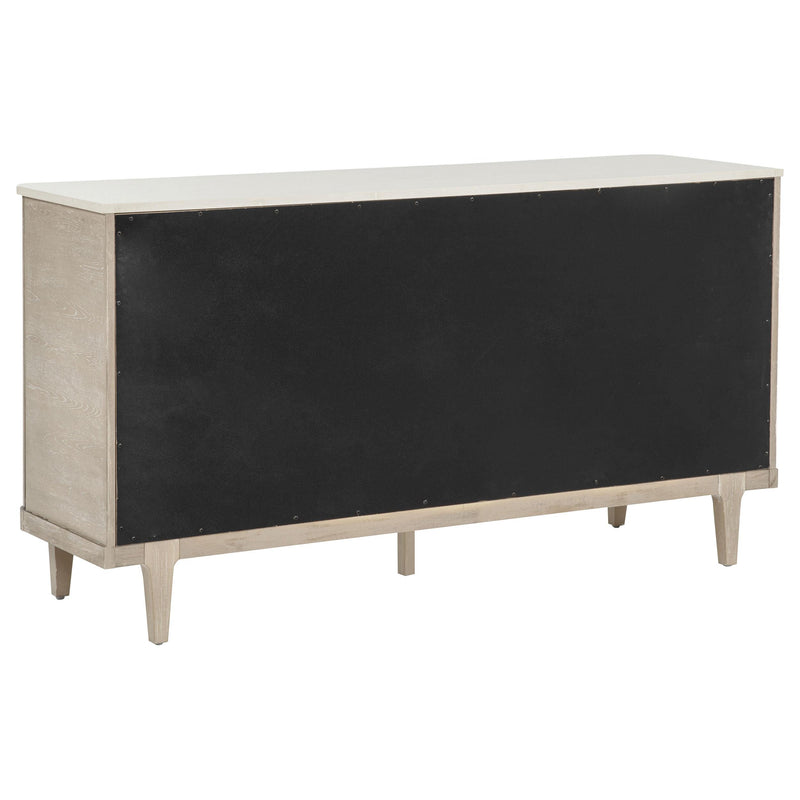 Lucaire 2-door 3-drawer Cultured Marble Top Sideboard Sandstone - 105965