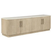 Lucaire 4-Door TV Stand for TVs up to 77 Inches Honed Cream and Sandstone - 706743