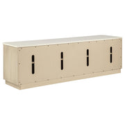 Lucaire 4-Door TV Stand for TVs up to 77 Inches Honed Cream and Sandstone - 706743
