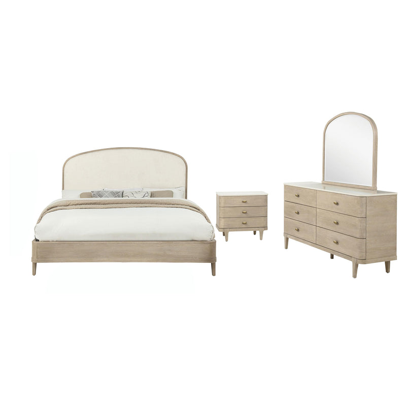 Lucaire 4-piece Queen Bedroom Set Sandstone - 225181Q-S4