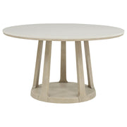 Lucaire 54-inch Round Cultured Marble Dining Table Sandstone - 105967
