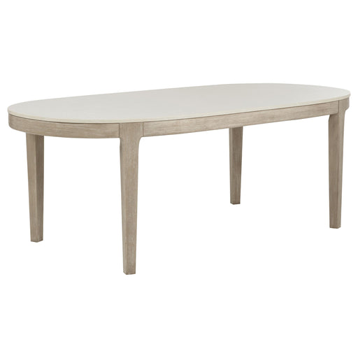 Lucaire 84-inch Cultured Marble Top Dining Table Honed Cream - 105960