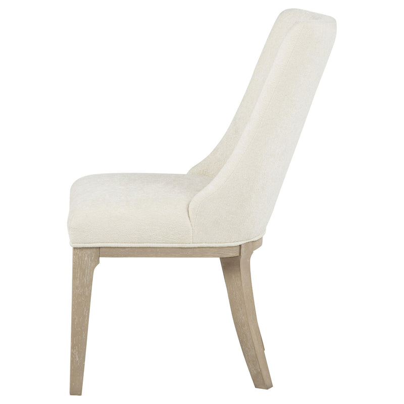 Lucaire Arched Upholstered Dining Side Chair Cream (Set of 2) - 105962