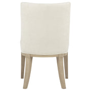 Lucaire Arched Upholstered Dining Side Chair Cream (Set of 2) - 105962