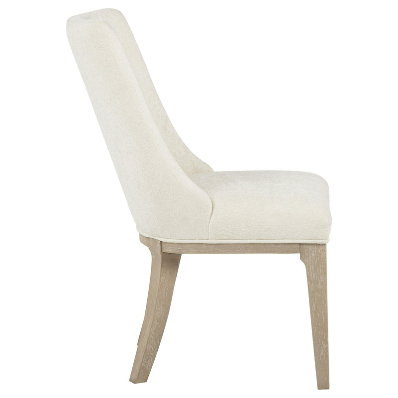 Lucaire Arched Upholstered Dining Side Chair Cream (Set of 2) - 105962