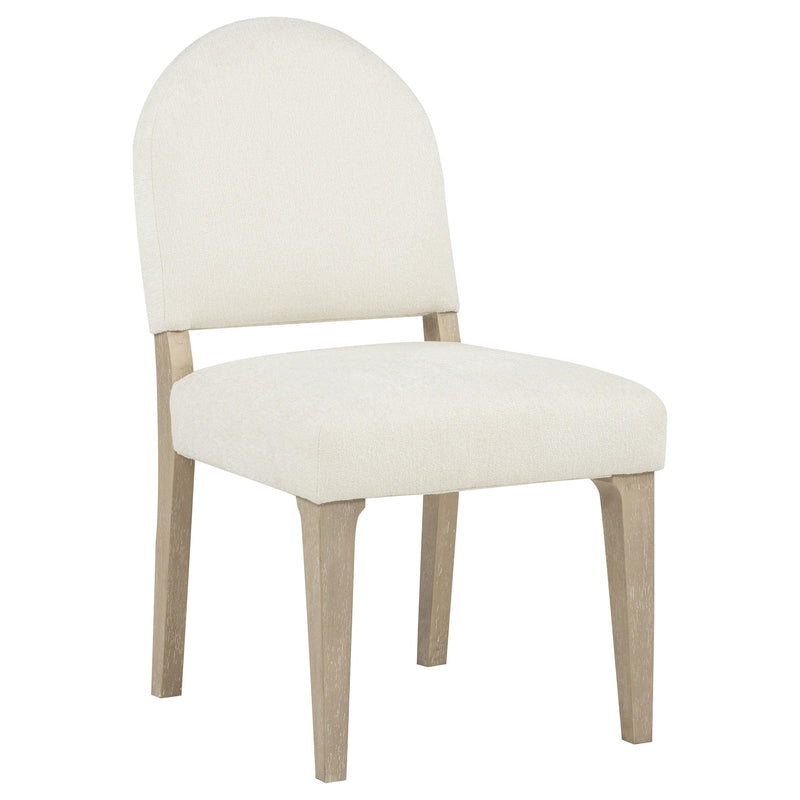 Lucaire Curved High Back Upholstered Dining Chair Cream (Set of 2) - 105966