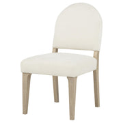 Lucaire Curved High Back Upholstered Dining Chair Cream (Set of 2) - 105966